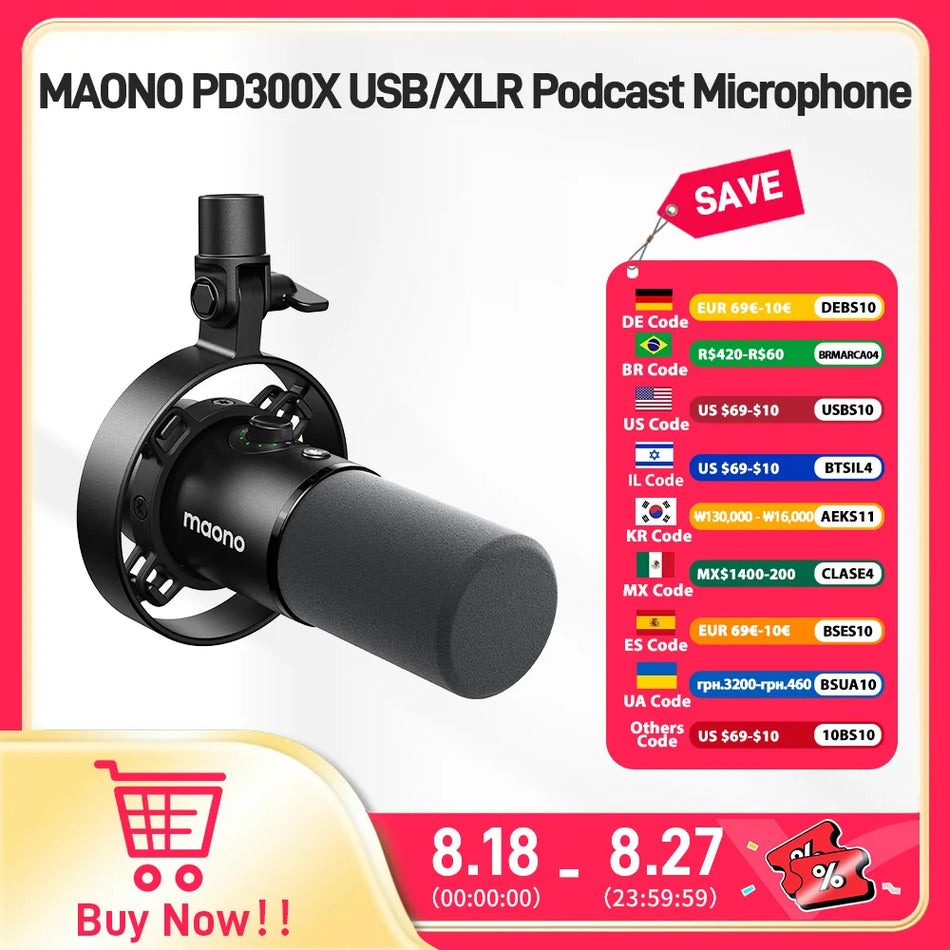 Maono PD300X Dynamic Microphone &ndash; Noise Reduction Studio