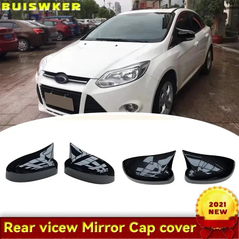 Rearview Mirror Cap Wing Side Mirror Cover Fit for FORD FOCUS 2011,2012,2013,2014, Car Accessories Replacement by InterCyprus Trading Ltd