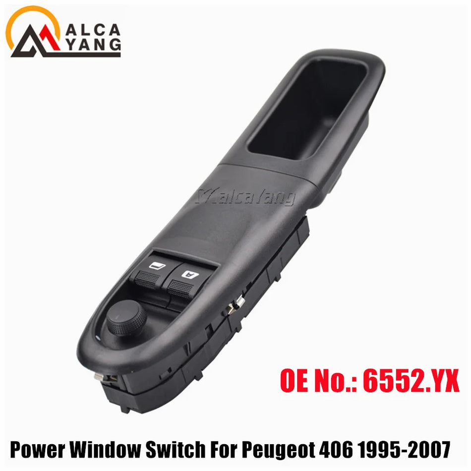 6552.YX pentru Peugeot 406 Auto LHD Buton de control al feronerie pentru fereastră stânga față, partea șoferului, 6552YX Accesorii auto