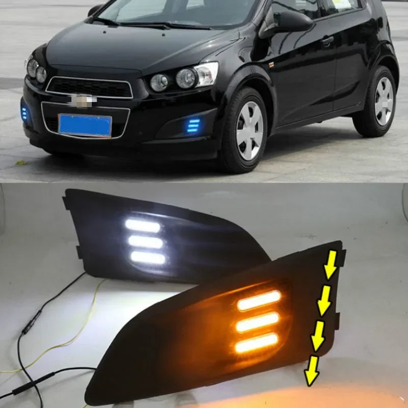 LED DRL met richtingaanwijzer voor Chevy Aveo Sonic 2011 2013