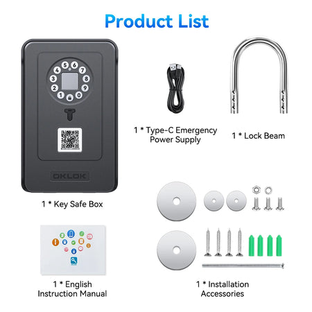 Elecpow Bluetooth Lock Box &ndash; Biometric and Bluetooth Unlock 1 Set Key Box / CHINA