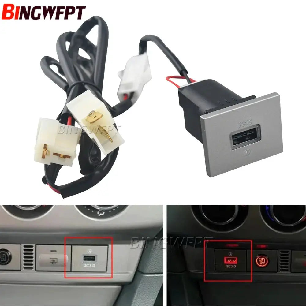 12V/24V Car USB Charger PD Quick Charge QC3.0 Auto Phone Charging Adapter Button For Ford Focus 2 MK2 2009 2010 2011 Accessories by InterCyprus Trading Ltd