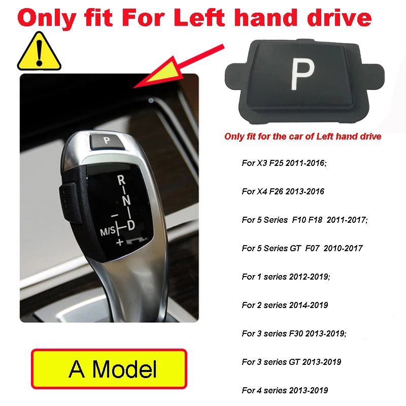 Parking Brake Button With ABS Material For BMW 1 2 3 Series F10 F25 by InterCyprus Trading Ltd