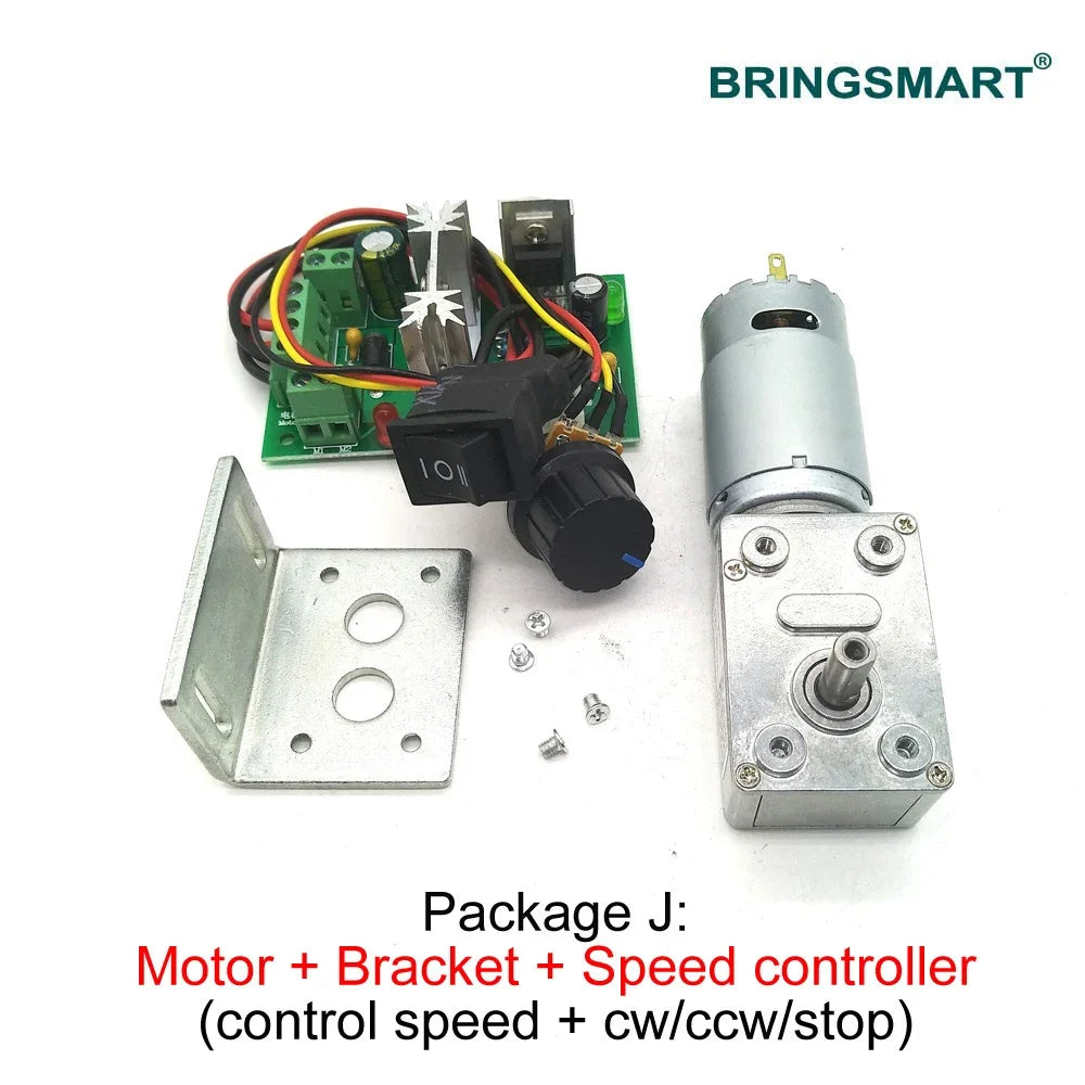 High-Efficiency JGY-395 Worm Gear Motor - Customizable 12V DC Mini Turbine