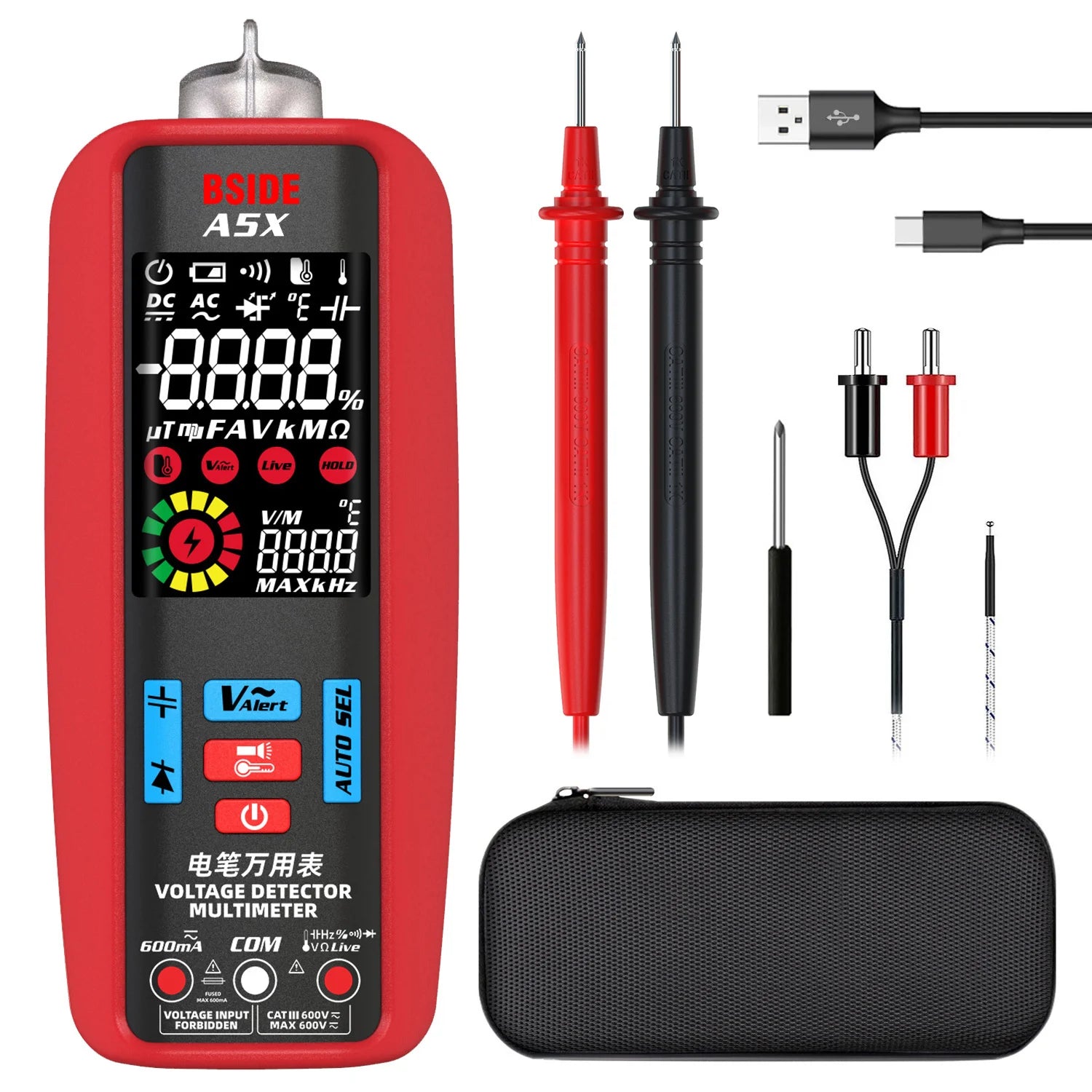 BSIDE A5 A5X Voltage Tester &ndash; Non Contact Voltage Detector A5X / CHINA