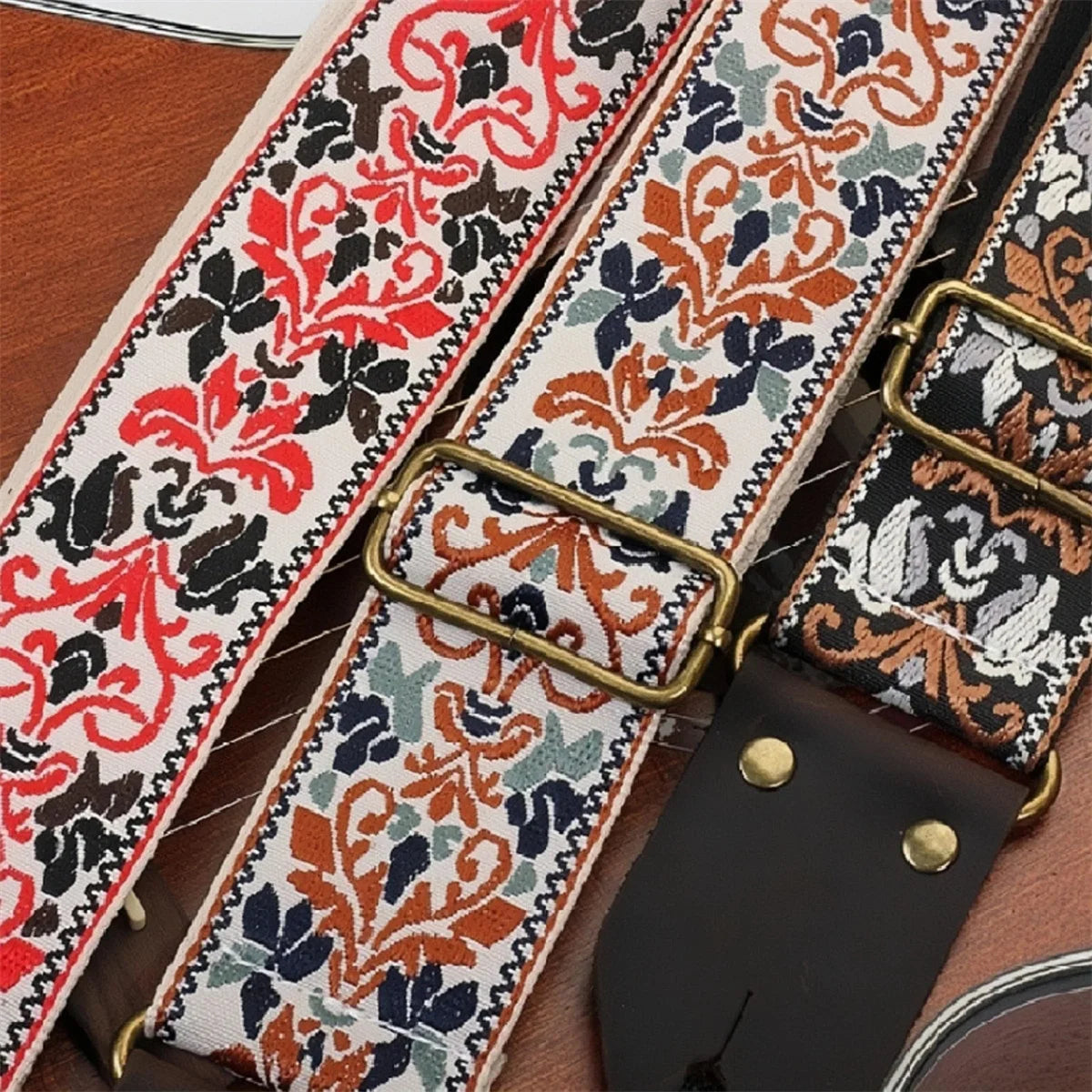 Miwayer Guitar Strap &ndash; Vintage Floral Breathable Comfort
