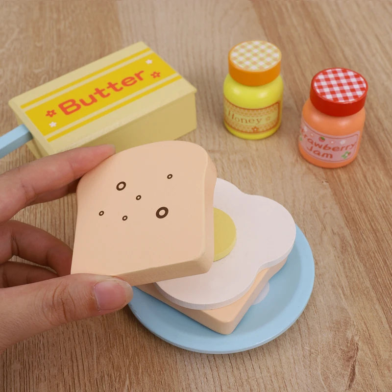 Wooden Kitchen Pretend Play Toaster - Educational Toy