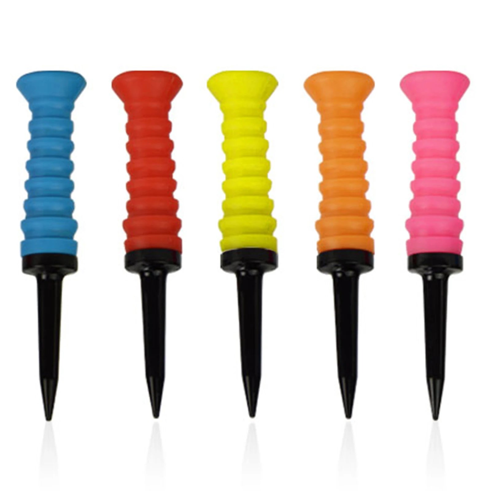 5Pcs Premium Elastic Golf Tees &ndash; Durable and Flexible Performance Mixed color