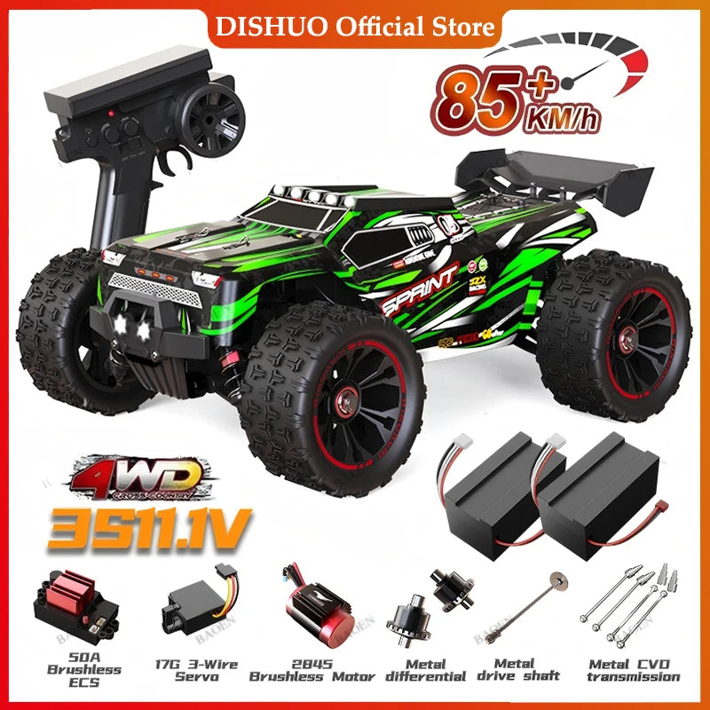 Brushless 4WD RC Car 1:16 Scale Off Road Drift, High Speed Remote Control