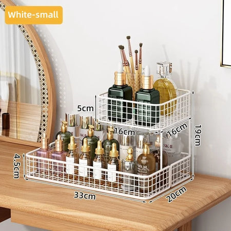 Multi Layer Shelf Cosmetics Rack &ndash; No Install Large White-small