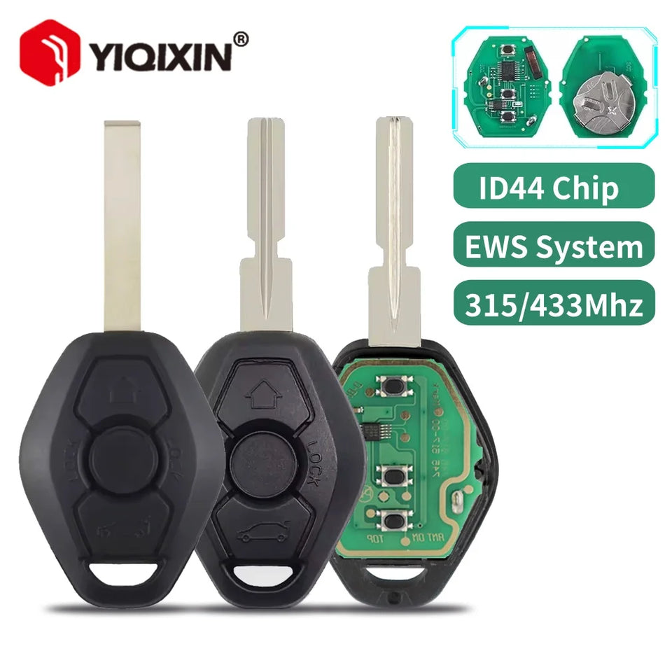 Avaimen etäohjain BMW E38 E39 E46 X3 X5 -sarja, kestävä ABS-metallirakenne, 3-nappinen älyavain