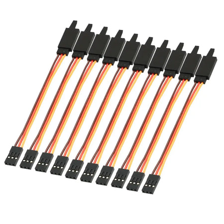 10Pcs 100 /150 / 200 / 300 / 500 / 1000mm Anti-loose 60 Core Servo Extension Lead Wire Cable For RC Futaba JR Male to Female by InterCyprus Trading Ltd