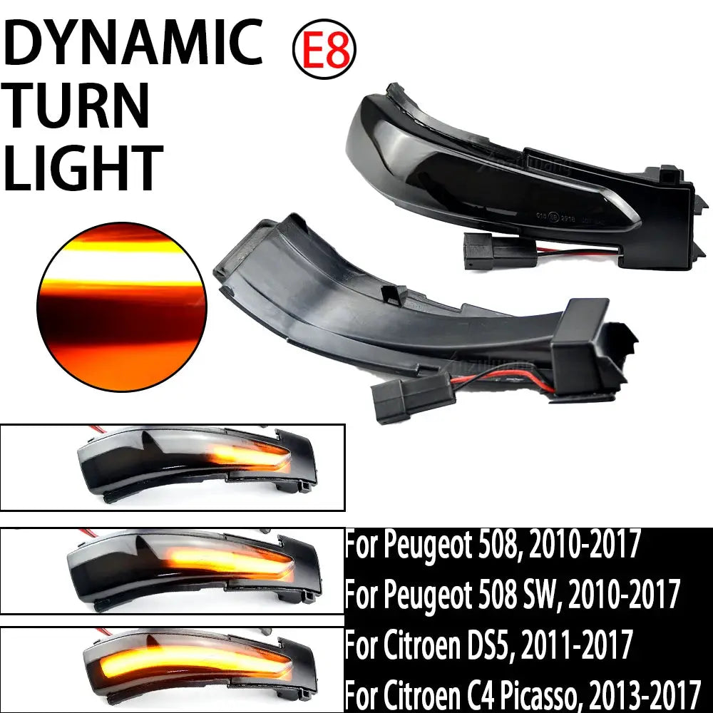 Dynamic LED Turn Signal Light for Peugeot Citroen 508 SW by InterCyprus Trading Ltd