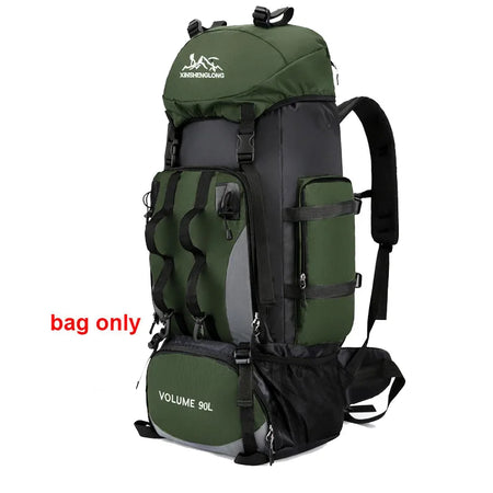 Hiking Trekking Bag &ndash; Waterproof 90L Capacity For Outdoors Army