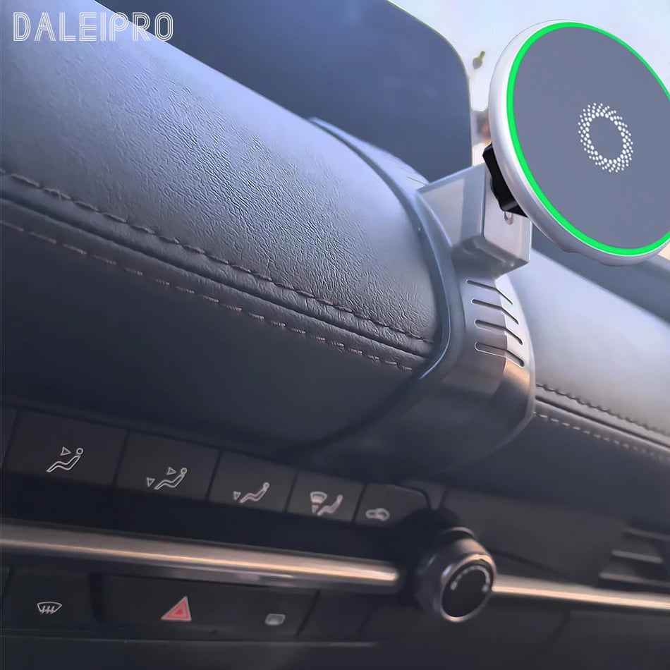 Magnetic Car Phone Holder With Wireless Charger for Mazda 3 BP