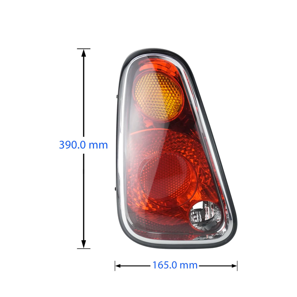 Tail Light Assembly for BMW Mini Cooper R50, R52, R53 Left Rear Red Amber Lens 2005-2008