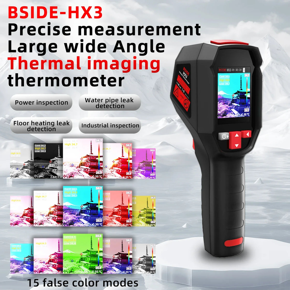 BSIDE HX3 Thermal Imaging Camera - High-Resolution Handheld Thermometer (-20 to 550u2103) HX3