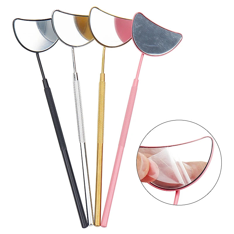 Myaokue-up Semicircle Eyelash Extension Checking Mirror