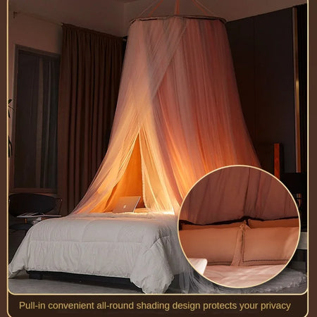 Hanging Dome Mosquito Net Bed Canopy - Double Layer Shield