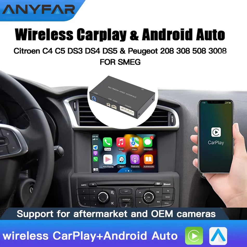 Kit de retrofit Peugeot 508 CarPlay Android Auto, stil OEM
