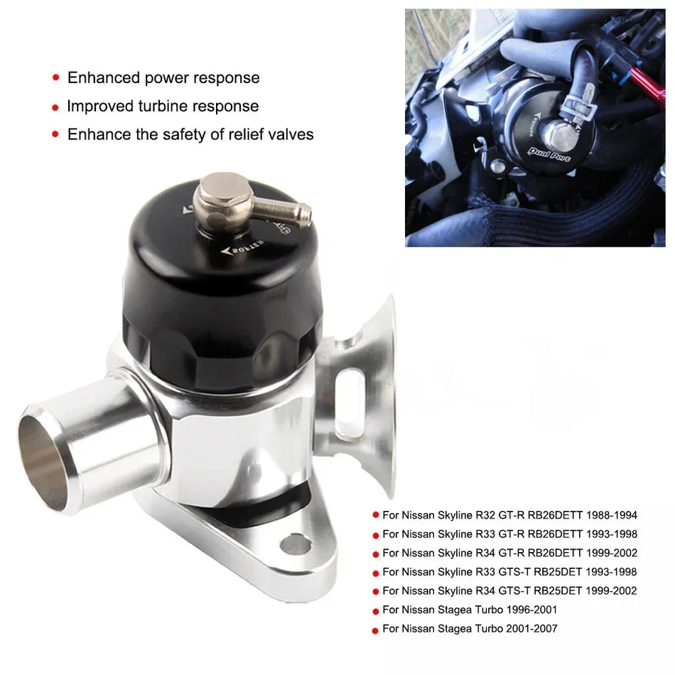 Aluminum Dual Port Blow Off Valve For Nissan Skyline R32 GT-R