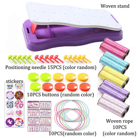 Girls Hand Rope Knitter Set - Sensory Bracelet Making B