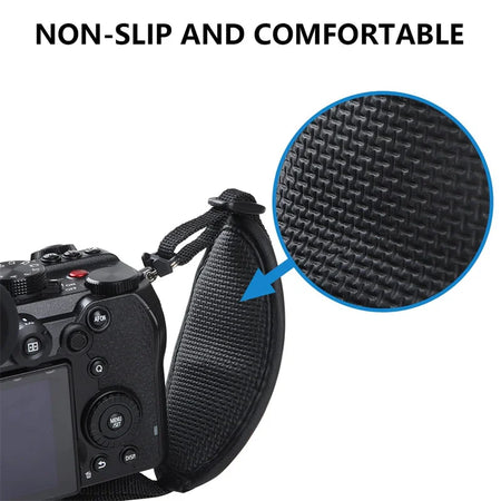 Leather Hand Grip Wrist Strap for DSLR Cameras - Compatible with Nikon, Canon, Sony, and More