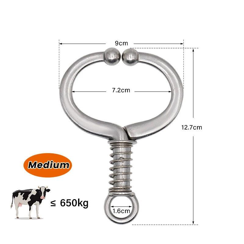 1Pc Cattle Nose Rings Stainless Steel Clamp &ndash; Durable M
