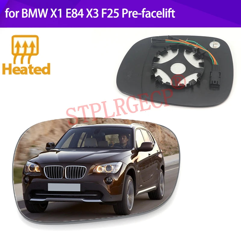 Cristal del Espejo de Puerta Calentado para BMW X1 E84 X3 F25 Pre-Facelift