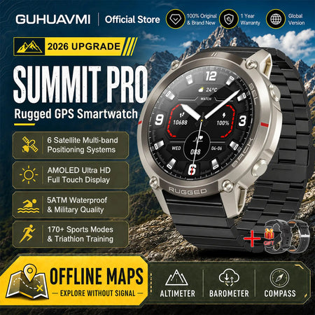 2026 Military Satellite Offline Map GPS Smart Watch Men 1.43''AMOLED Bluetooth Call Compass 5ATM Waterproof 170+Sport Smartwatch by InterCyprus Trading Ltd