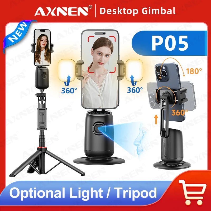 AXNEN P05 Gimbal Stabilizer &ndash; AI Face Tracking and 360 Degree Rotation