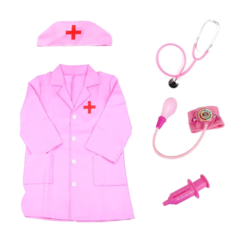 Roza zdravnik medicinska sestra igrača za otroke pretvarjanje medicinskih igrač