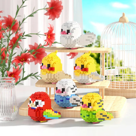 12-Set Mini Bird Building Blocks 3D Parrot &ndash; Cute Decor
