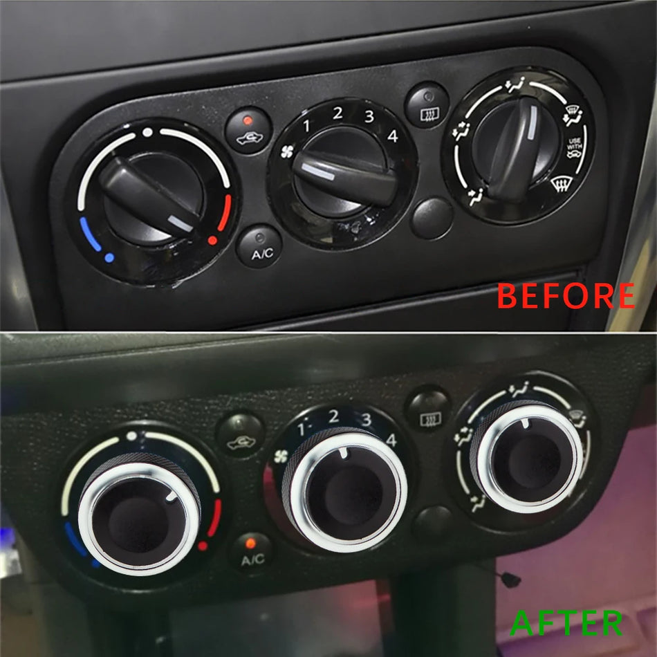 Heat Control Switch Knob Set For Suzuki Splash Aluminum And Plastic Construction