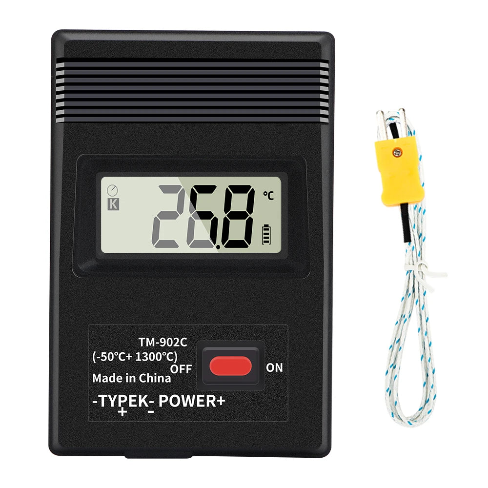 TM902C Digital Thermometer &ndash; High Precision Temperature Measurement black