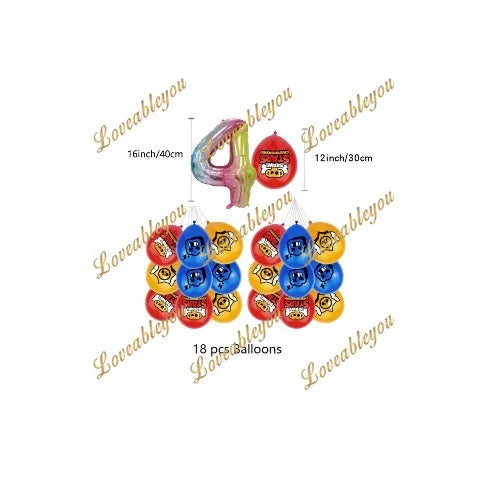 MINISO Shooting Game Birthday Party Decoration Set HY-G-4 / As Pictures