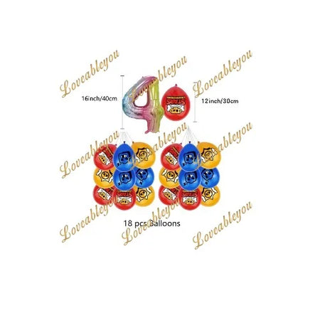 MINISO Shooting Game Birthday Party Decoration Set HY-G-4 / As Pictures