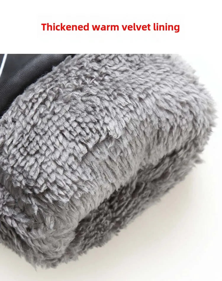 Autumn Winter Motorcycle Fleece Gloves - Windblock Design