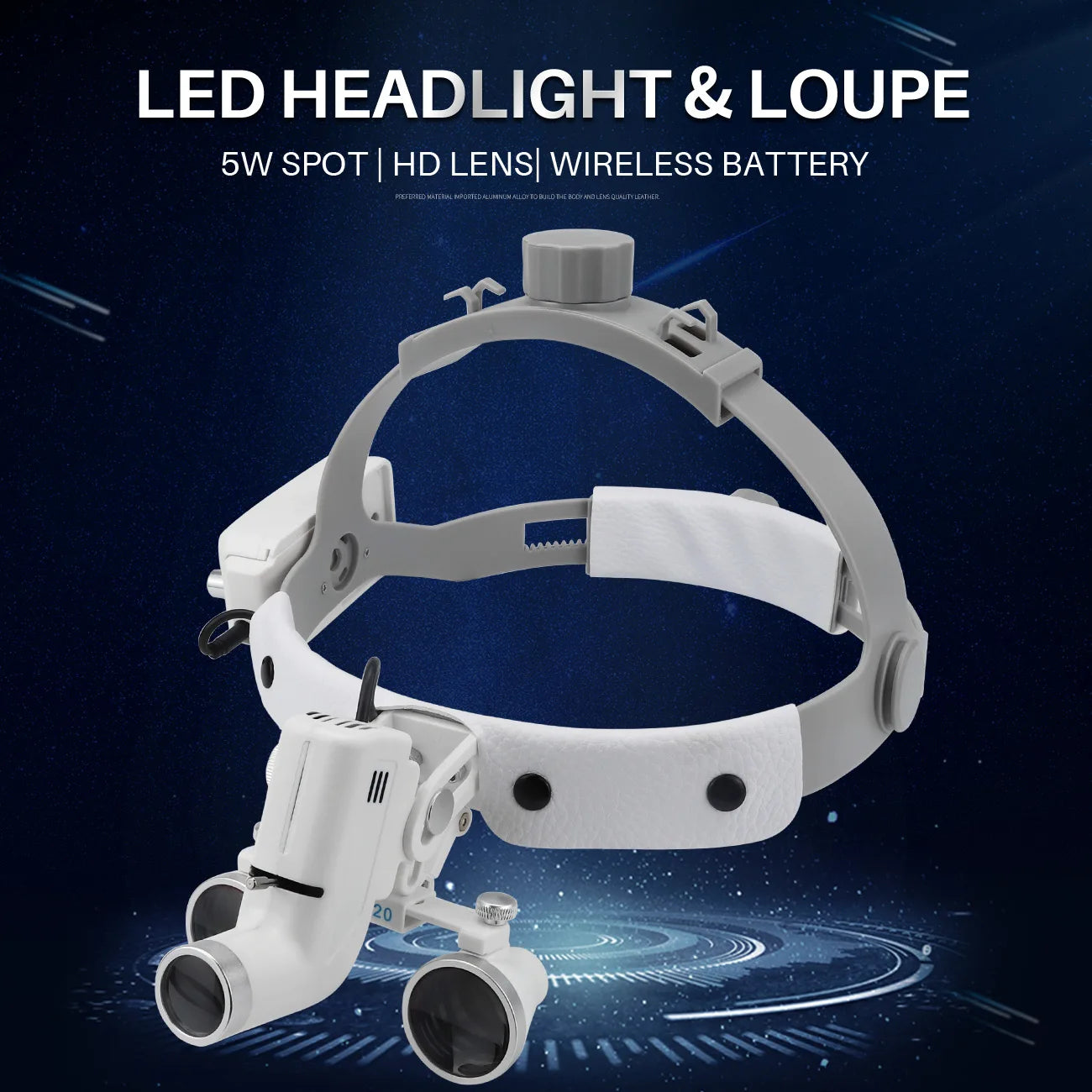 2.5X/3.5X Dental LED Loupes &ndash; Brightness Spot Adjustable
