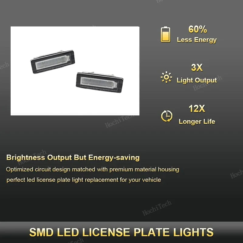 LED numura zīmes gaismas montāža 2 gab. Mercedes-Benz Smart W450 W451 W453