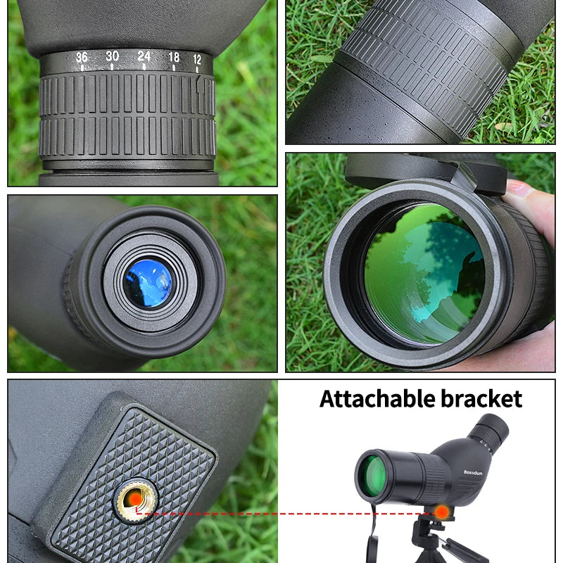 12-36X50 HD Zoom Monocular &ndash; Waterproof Anti-Fog Bak4 Prism