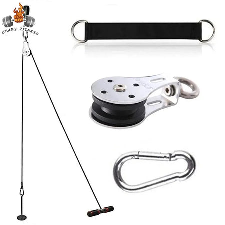 Silent 360&deg; Gym Cable Pulley System for DIY Home Fitness