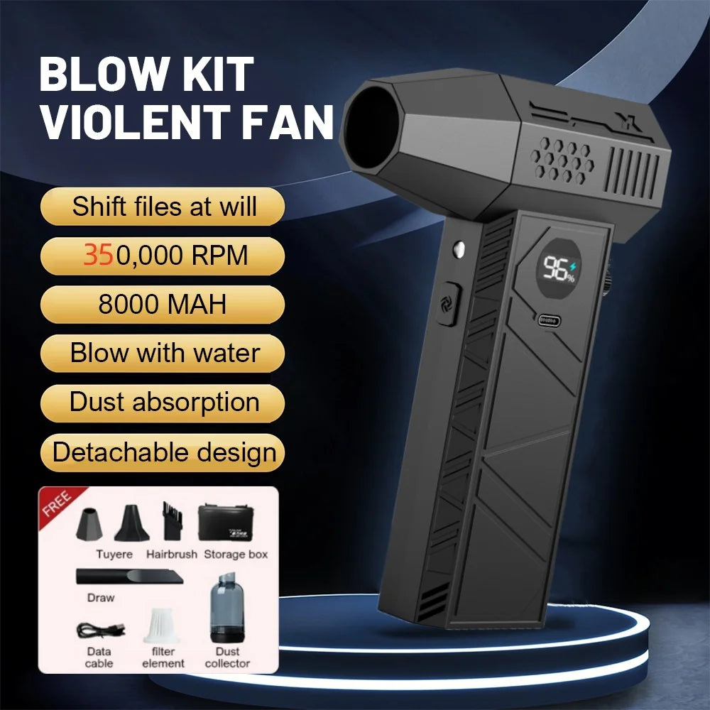 350000RPM Brushless Turbo Blower - Powerful Dust Removal Set D