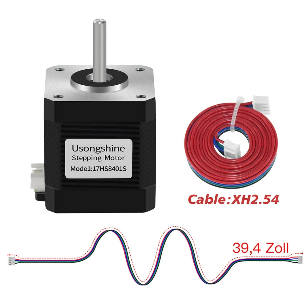 Usongshine Nema 17 Stepper Motor 17HS4401 &ndash; Precision Performance for CNC and 3D Printing 17HS8401S XH2.54 / 3PCS
