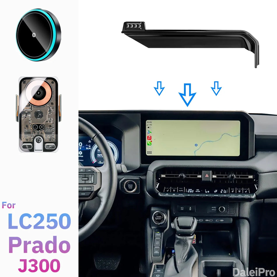 Nastavitelný bezdrátový držák telefonu pro Toyota Prado J300 Land Cruiser