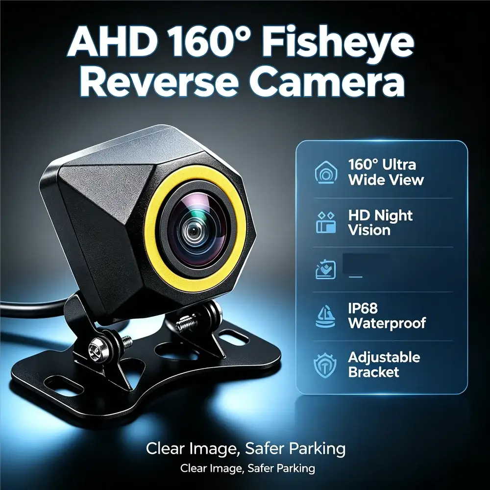 No More Blind Spots! 160° AHD Car Reverse Camera IP68 Waterproof Night Vision Rear View Backup Camera by InterCyprus Trading Ltd
