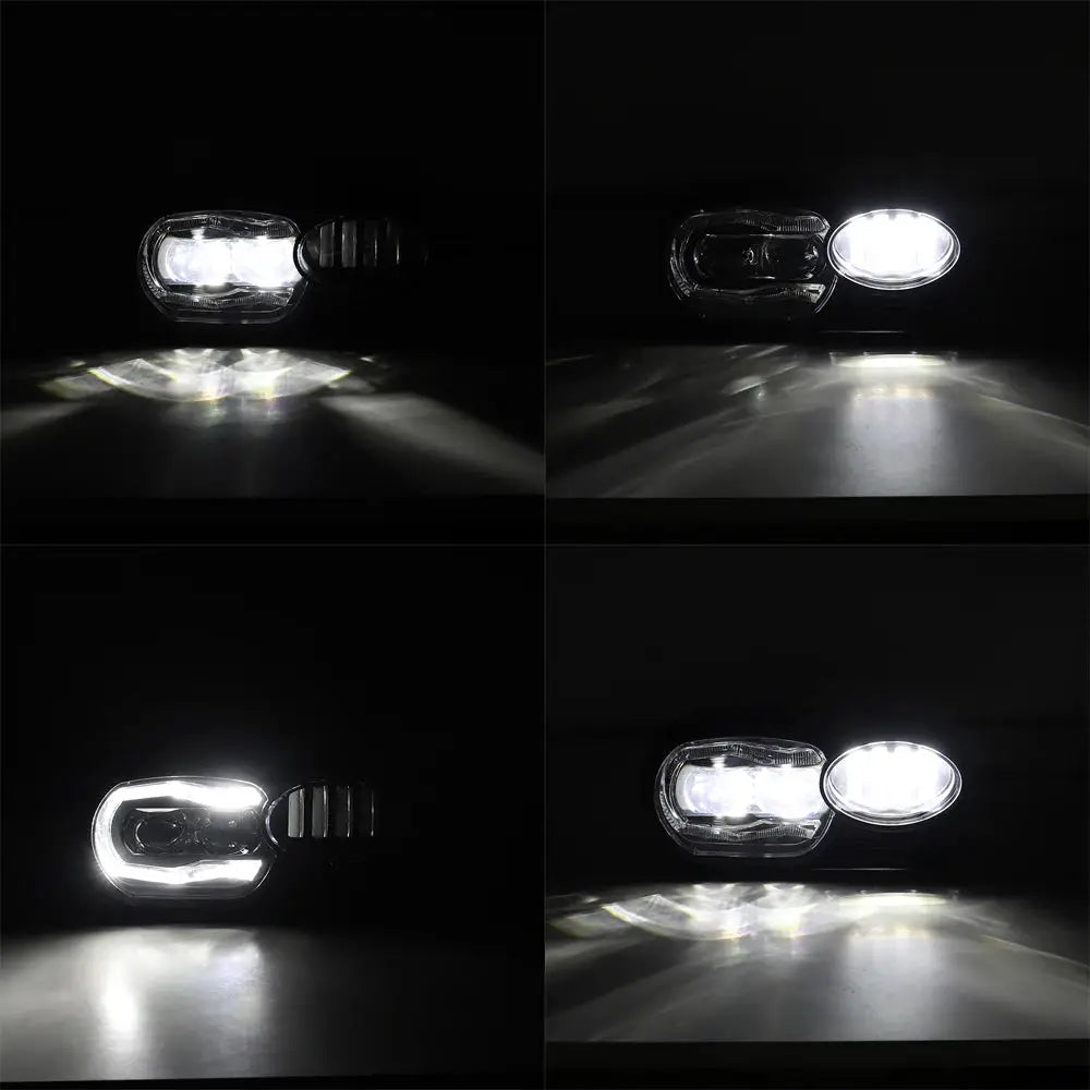 LED Headlight Hi/Low Beam with C-shaped Light for BMW K1200R 2005-2009 / K1300R 2010-2013 by InterCyprus Trading Ltd