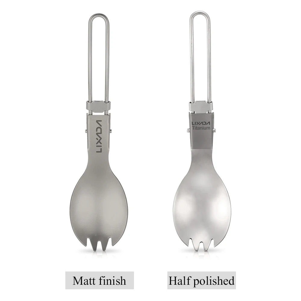 Lixada Titanium Folding Spork &ndash; Ultra Lightweight Spork