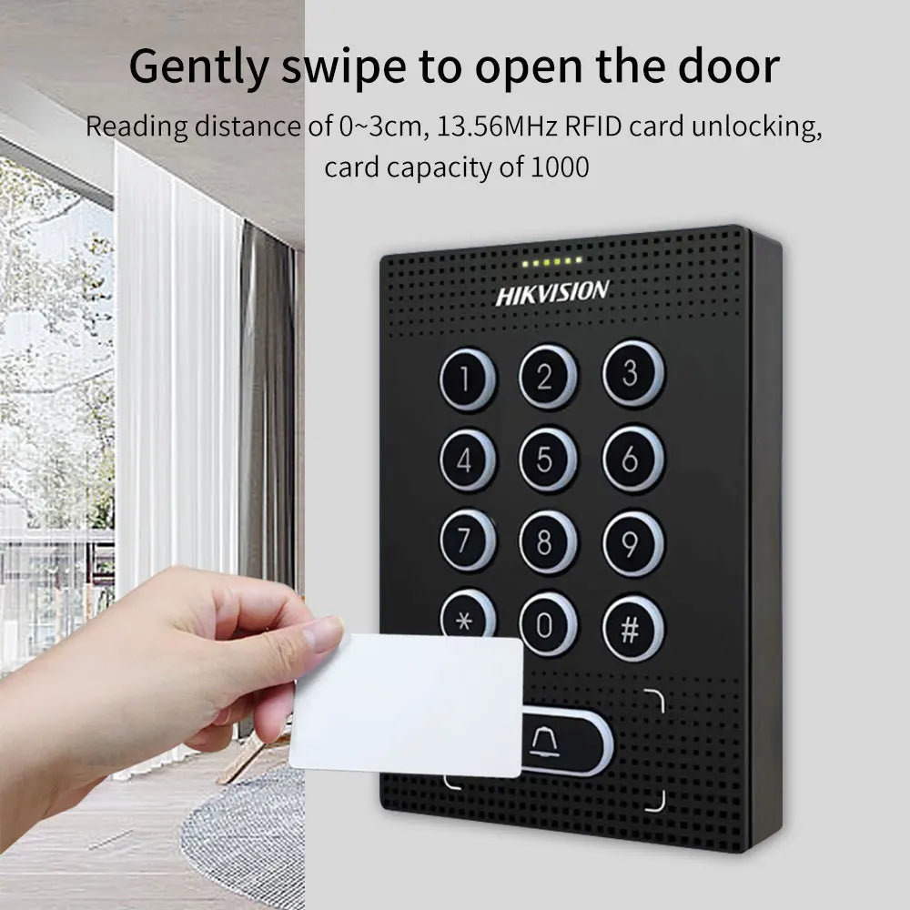 Teclado independiente de apertura de puerta móvil NFC Hikvision
