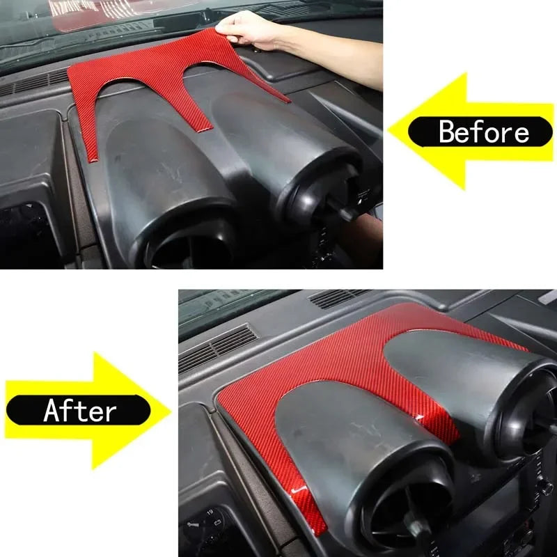 Mjuk kolfiber luftventilslist för Hummer H2 2003 2007